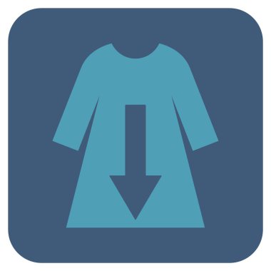 Kadın elbise düz kare vektör simge indir