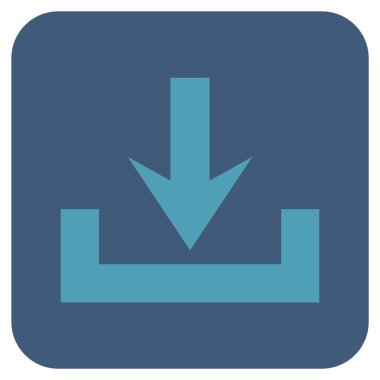 Düz kare vektör simge indirme