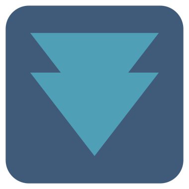 Düz kare vektör simgesi taşı