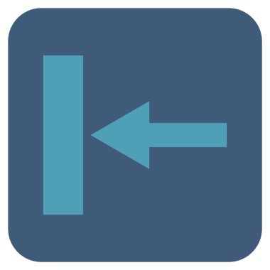 Vektör simge sol düz kare taşı