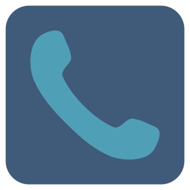 Telefon alıcı düz kare vektör simgesi