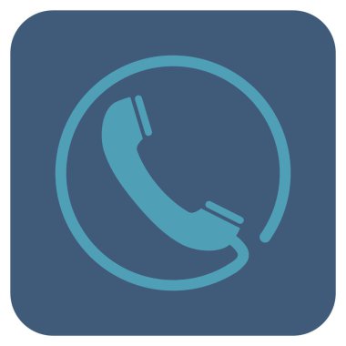 Telefon düz kare vektör simgesi