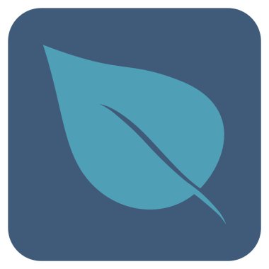 Bitki yaprak düz kare vektör simgesi