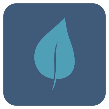 Bitki yaprak düz kare vektör simgesi