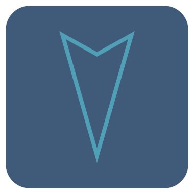 İşaretçi düz aşağı vektör simgesi kare