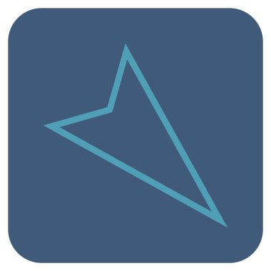 İşaretçi düz aşağı vektör simgesi kare