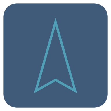 İşaretçi düz yukarı vektör simgesi kare