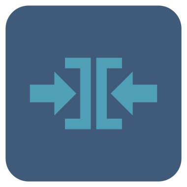 Basın yatay yöndeki düz kare vektör simgesi