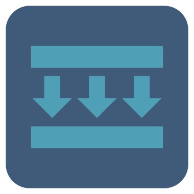 Vektör simge basıncı aşağı düz kare