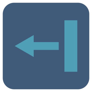 Sol düz kare vektör simge çekin