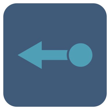 Sol düz kare vektör simge çekin