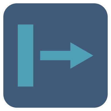 Vektör simge düz kare doğru çekin