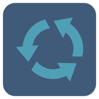 Geri dönüşüm düz kare vektör simgesi