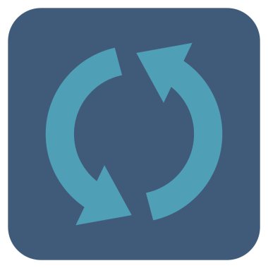 Geri dönüşüm düz kare vektör simgesi