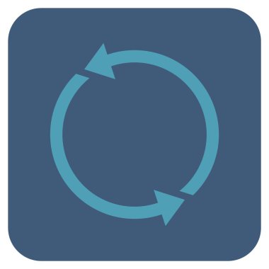 Geri dönüşüm düz kare vektör simgesi