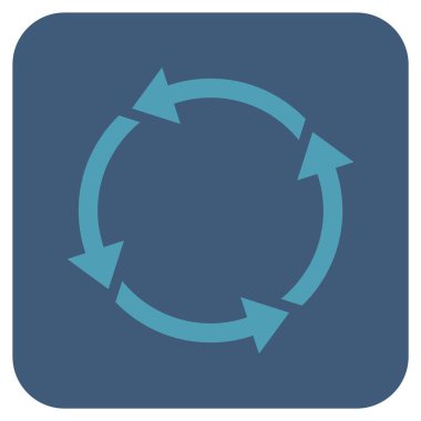 Geri dönüşüm düz kare vektör simgesi