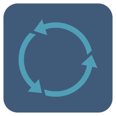 Geri dönüşüm düz kare vektör simgesi