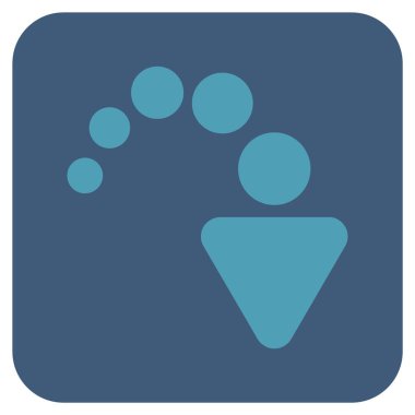 Düz kare vektör simge Yinele