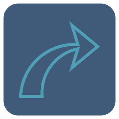 Düz kare vektör simge Yinele