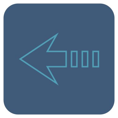 Vektör simge sol düz kare göndermek