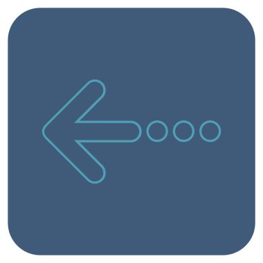 Vektör simge sol düz kare göndermek