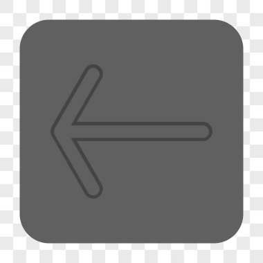 Ok sol yuvarlak kare düğme