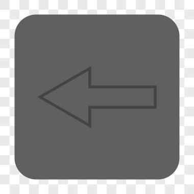 Ok sol yuvarlak kare düğme