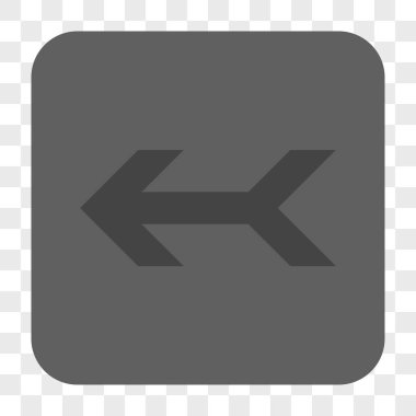 Ok sol yuvarlak kare düğme