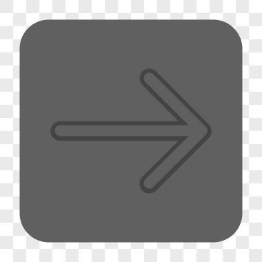 Ok sağ yuvarlak kare düğme