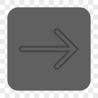 Ok sağ yuvarlak kare düğme