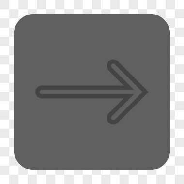 Ok sağ yuvarlak kare düğme