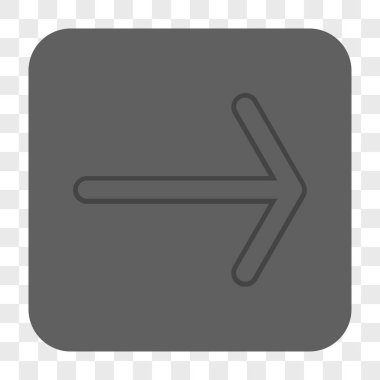 Ok sağ yuvarlak kare düğme