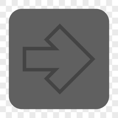 Ok sağ yuvarlak kare düğme