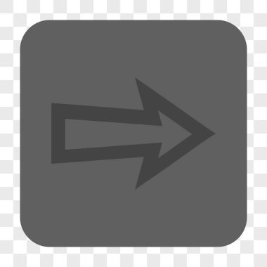 Ok sağ yuvarlak kare düğme