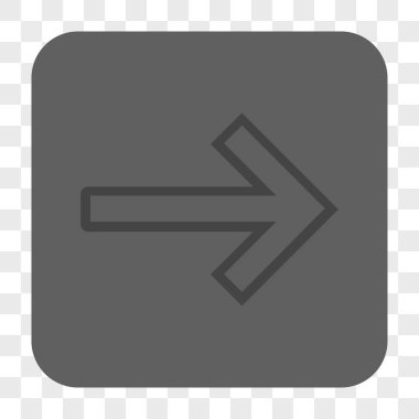 Ok sağ yuvarlak kare düğme