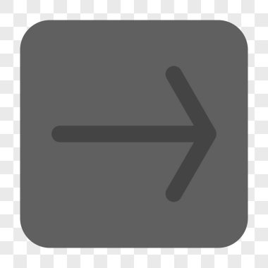 Ok sağ yuvarlak kare düğme