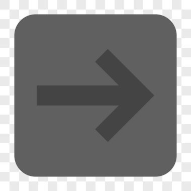 Ok sağ yuvarlak kare düğme