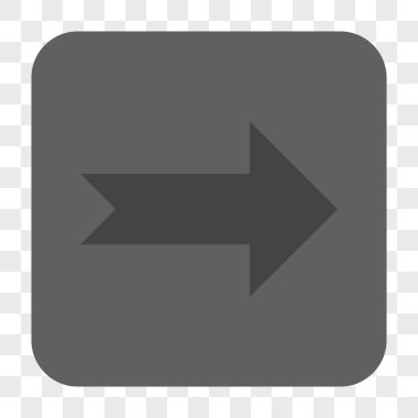 Ok sağ yuvarlak kare düğme