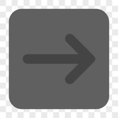 Ok sağ yuvarlak kare düğme