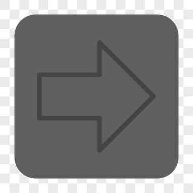 Ok sağ yuvarlak kare düğme