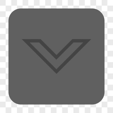 Ok ucu yuvarlatılmış kare düğmesini basılı