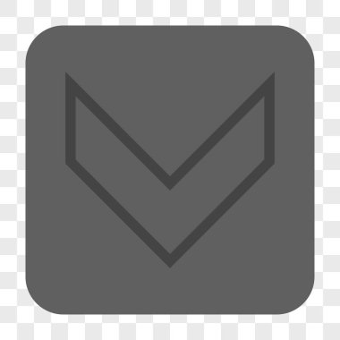 Ok ucu yuvarlatılmış kare düğmesini basılı