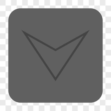 Ok ucu yuvarlatılmış kare düğmesini basılı