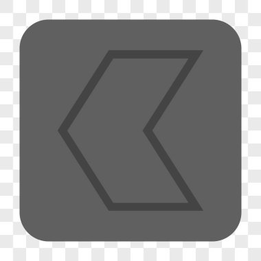 Ok ucu sol yuvarlak kare düğme