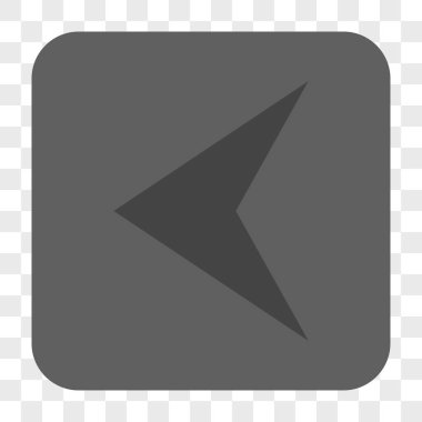 Ok ucu sol yuvarlak kare düğme