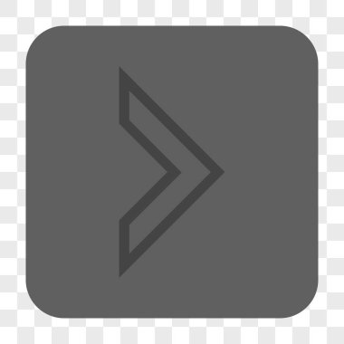 Ok ucu sağ yuvarlak kare düğme