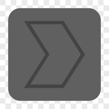 Ok ucu sağ yuvarlak kare düğme