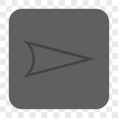 Ok ucu sağ yuvarlak kare düğme