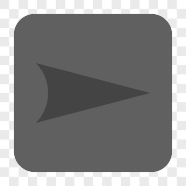 Ok ucu sağ yuvarlak kare düğme