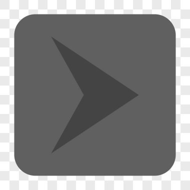 Ok ucu sağ yuvarlak kare düğme